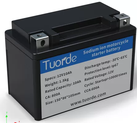 12V 10Ah 120CCA Sodium Ion Motorcycle Starter Battery with 120A Cold Cranking Amps